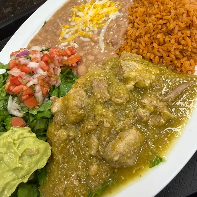 Chile Verde Plate.