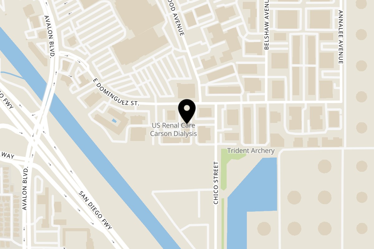 Map showing the location of El Taco Charro on 940 E Dominguez St Unit P in Carson